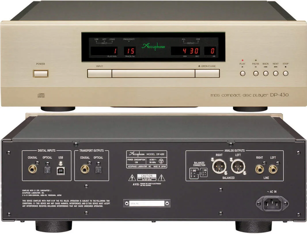 Đánh giá về các chi tiết của đầu CD Accuphase DP 430